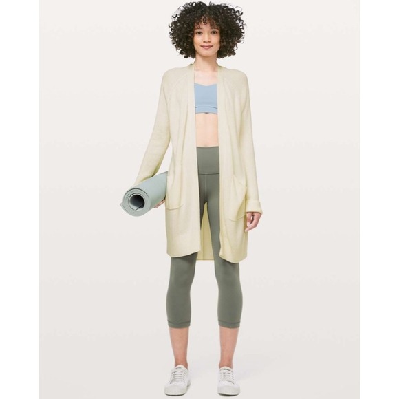 Lululemon Still At Ease Wrap Sz 12 cardigan comfy preppy yoga - Picture 1 of 9